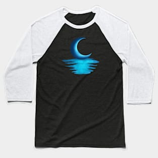 Blue and Black Moon Baseball T-Shirt